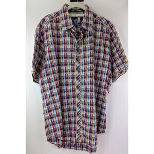 Robert Graham Multicolor Plaid Casual Button Down Shirt